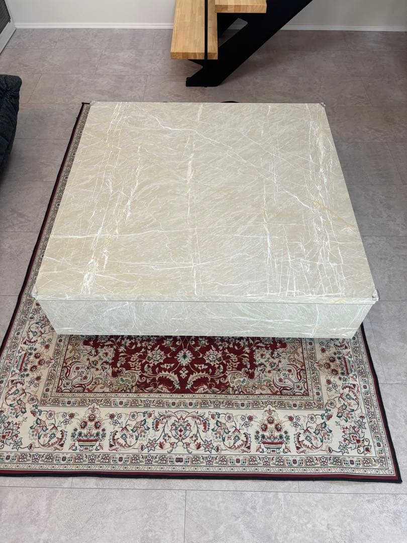 LOWYA 大理石風 センターテーブル 正方形