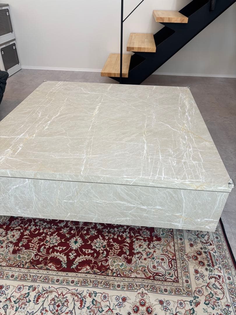 LOWYA 大理石風 センターテーブル 正方形