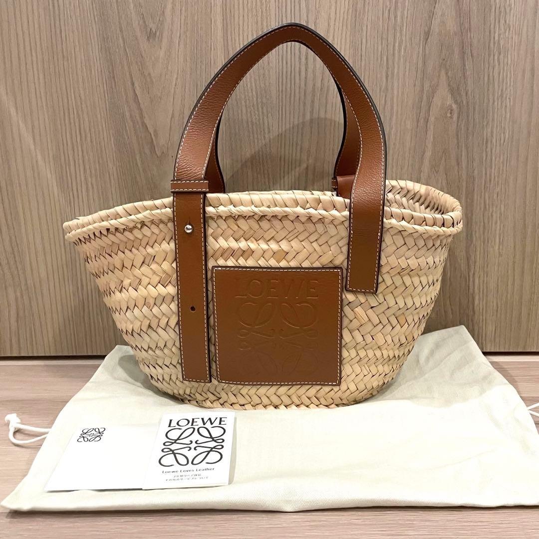 【美品】ロエベ　バスケットバッグ　スモール　カゴバッグ