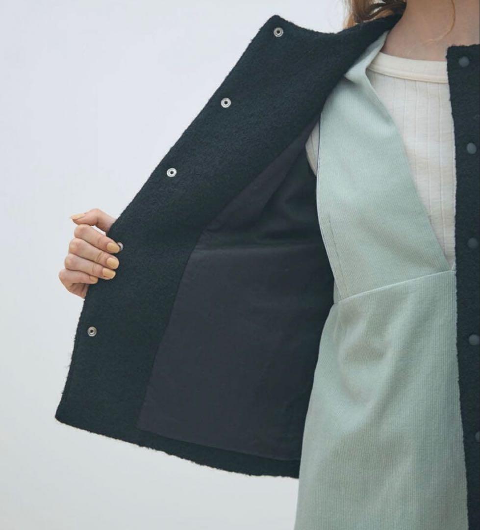 TOMORROWLAND MACPHEEシープパイル ブルゾン ブラック