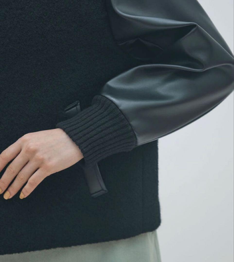 TOMORROWLAND MACPHEEシープパイル ブルゾン ブラック