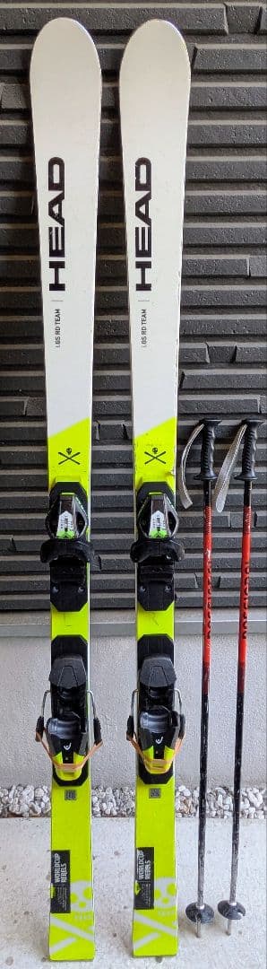 HEADジュニアGSスキー板152cm ロシニョールポール付き