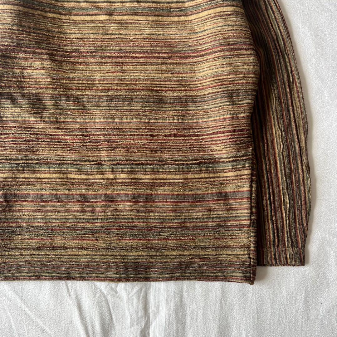 【高級】Jurgen Lehl カットソー 長袖 プリーツ デザイン◎ ブラウン