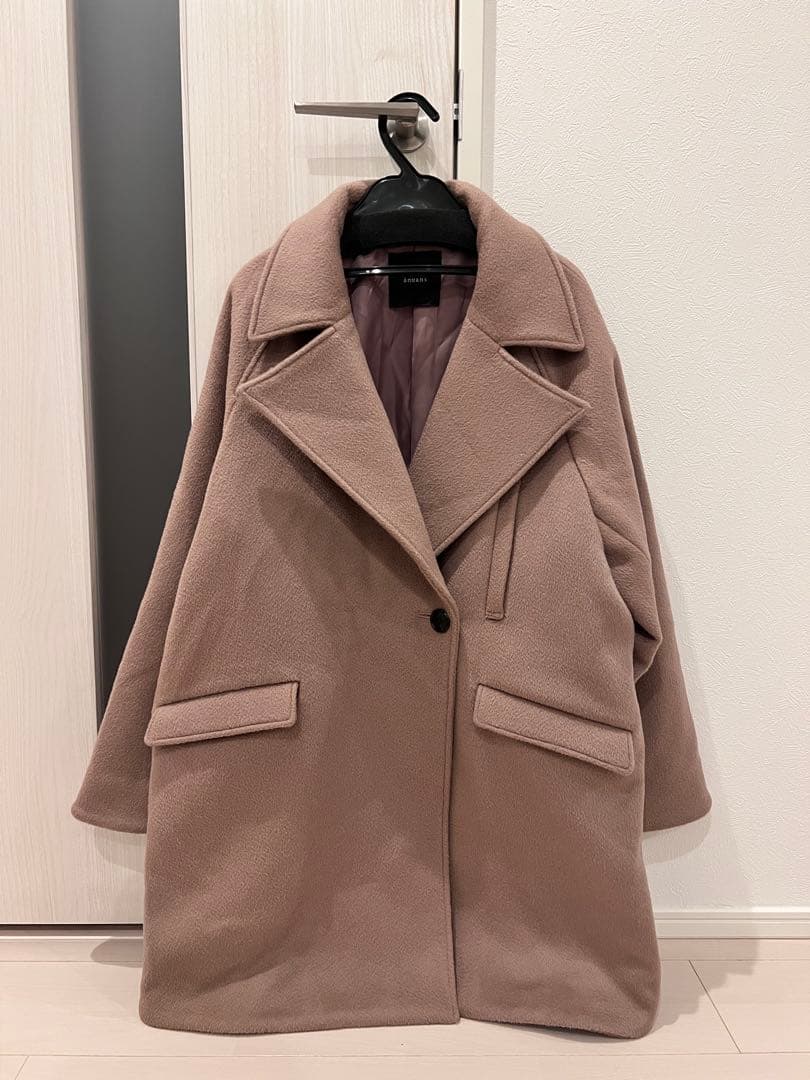 アニュアンス　ミドルスケールコート スモーキーピンク