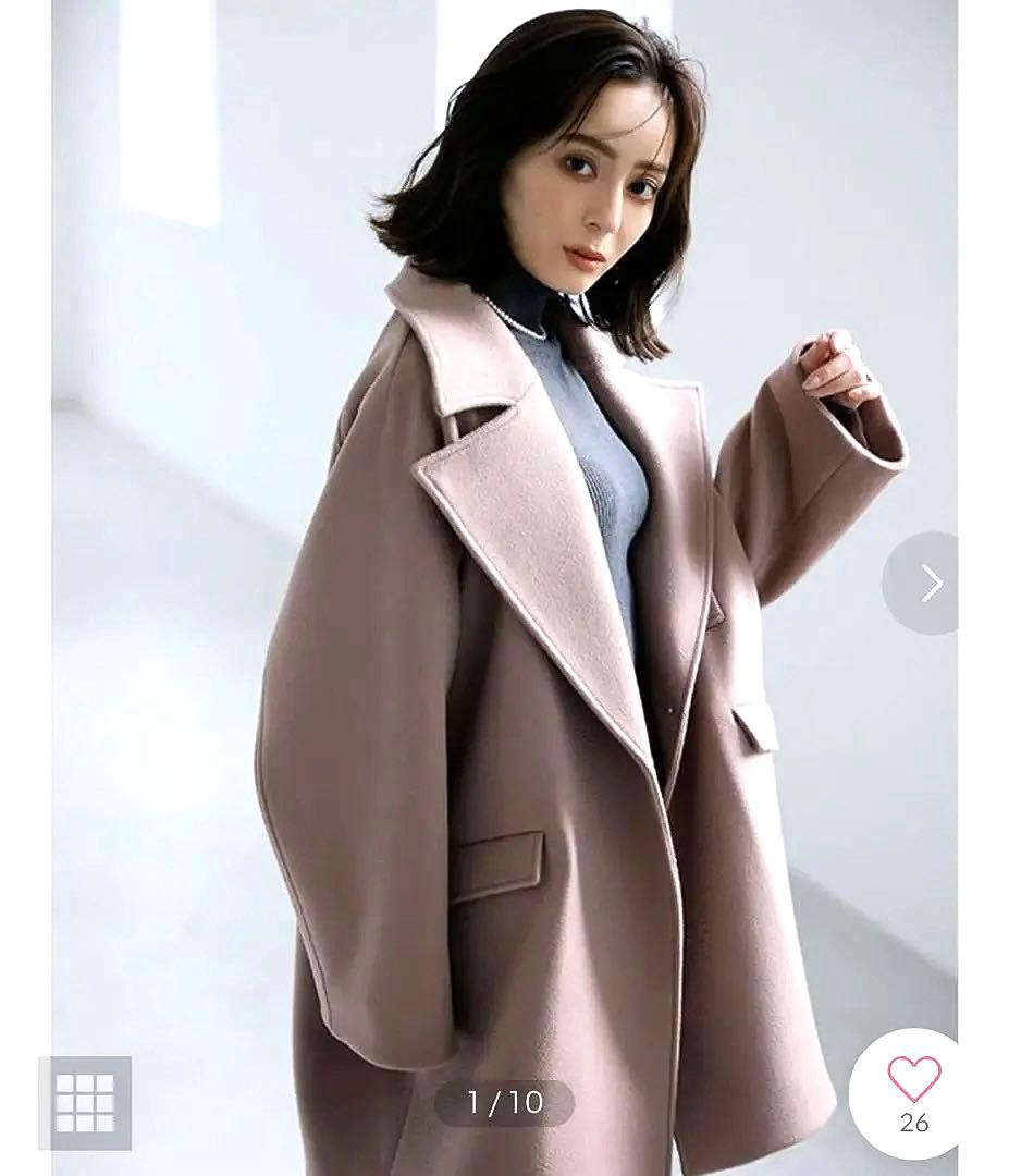 アニュアンス　ミドルスケールコート スモーキーピンク