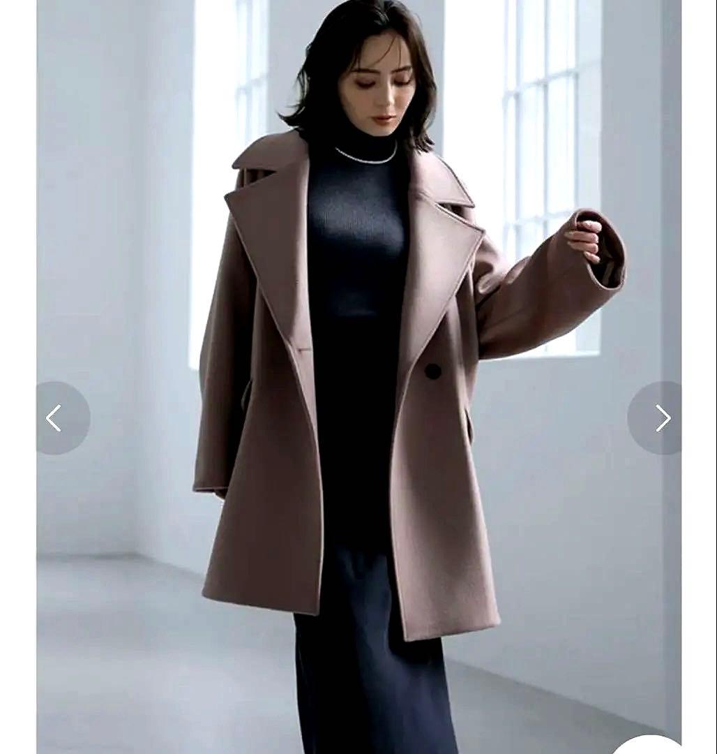 アニュアンス　ミドルスケールコート スモーキーピンク