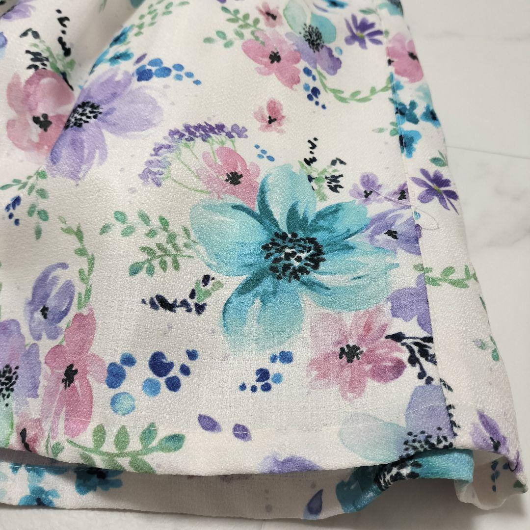 叶*屋様 アナスイミニ　水彩花柄　ワンピース　ドレス　サイズLL　140〜150