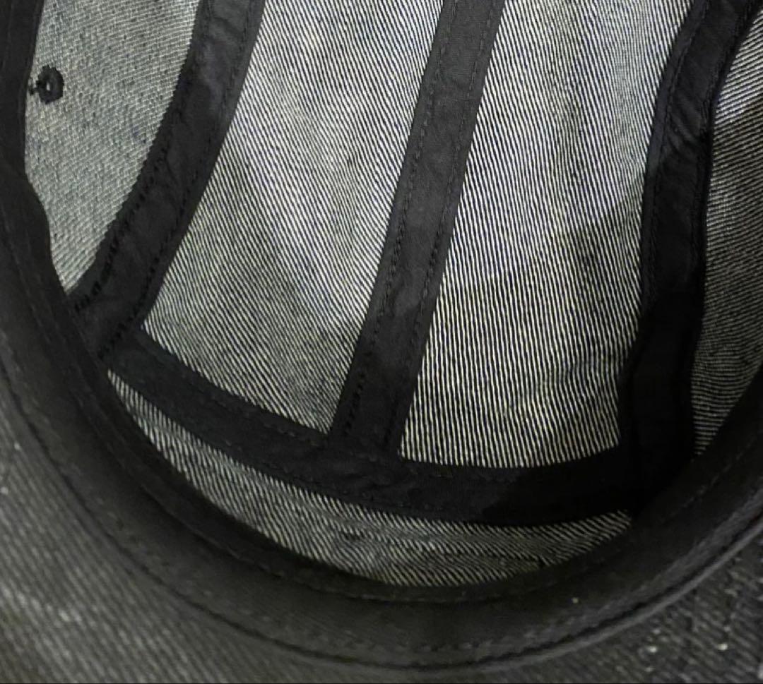 帽子 Supreme Coated Denim Camp Cap \"Black\"