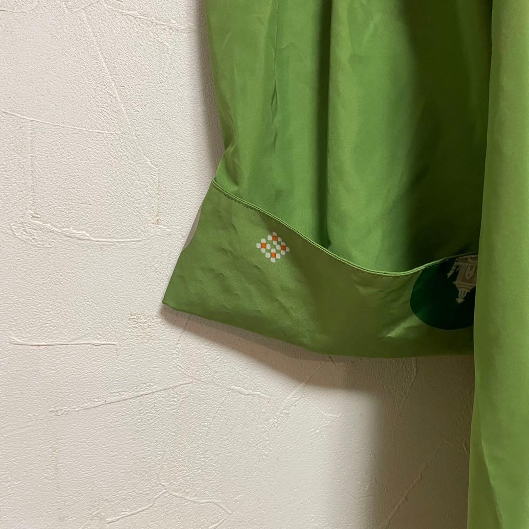 トクコプルミエヴォル 薄手コート ロング丈 フリル アウター グリーン M