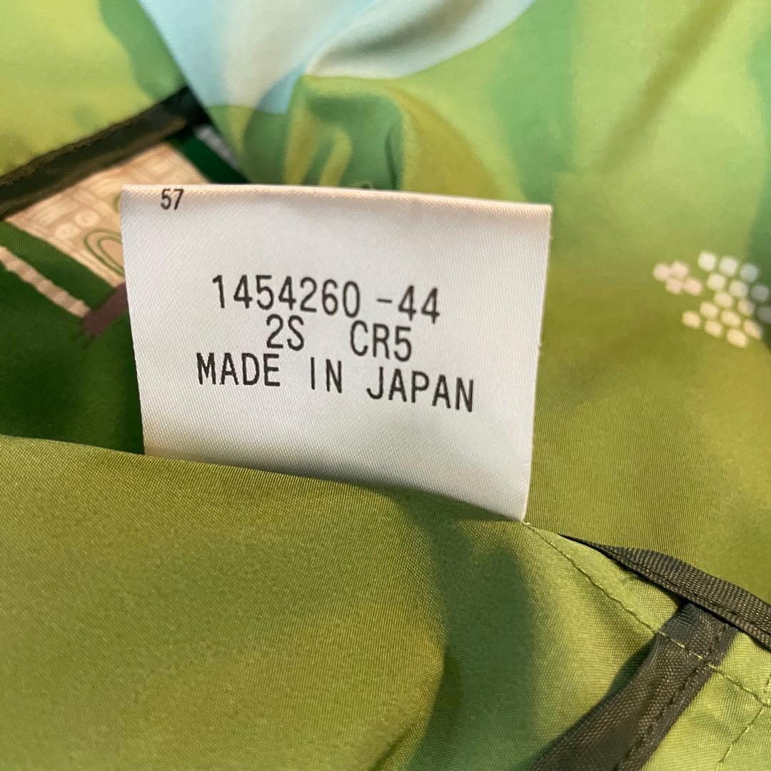 トクコプルミエヴォル 薄手コート ロング丈 フリル アウター グリーン M