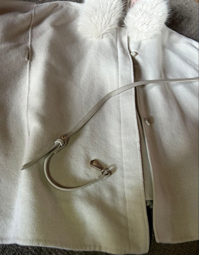 snidel グレー ファー ケープコート