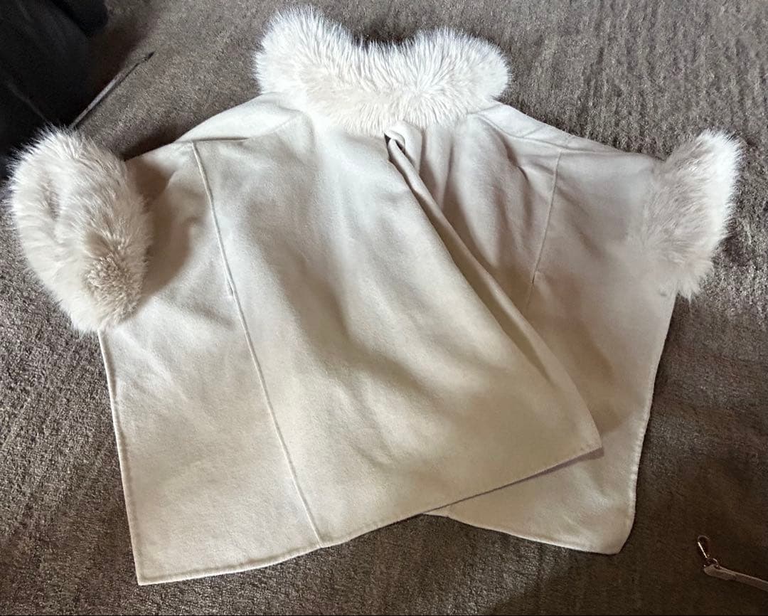 snidel グレー ファー ケープコート