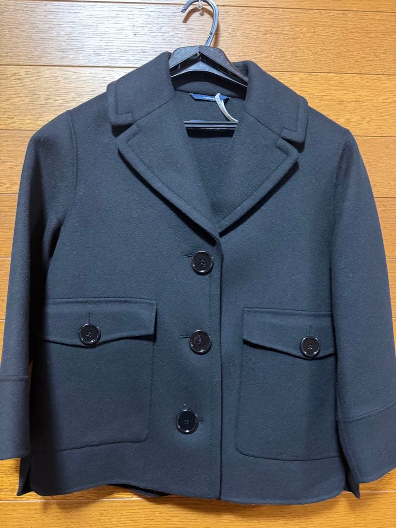 S maxmaraブラック ピーコート サイズ6/40