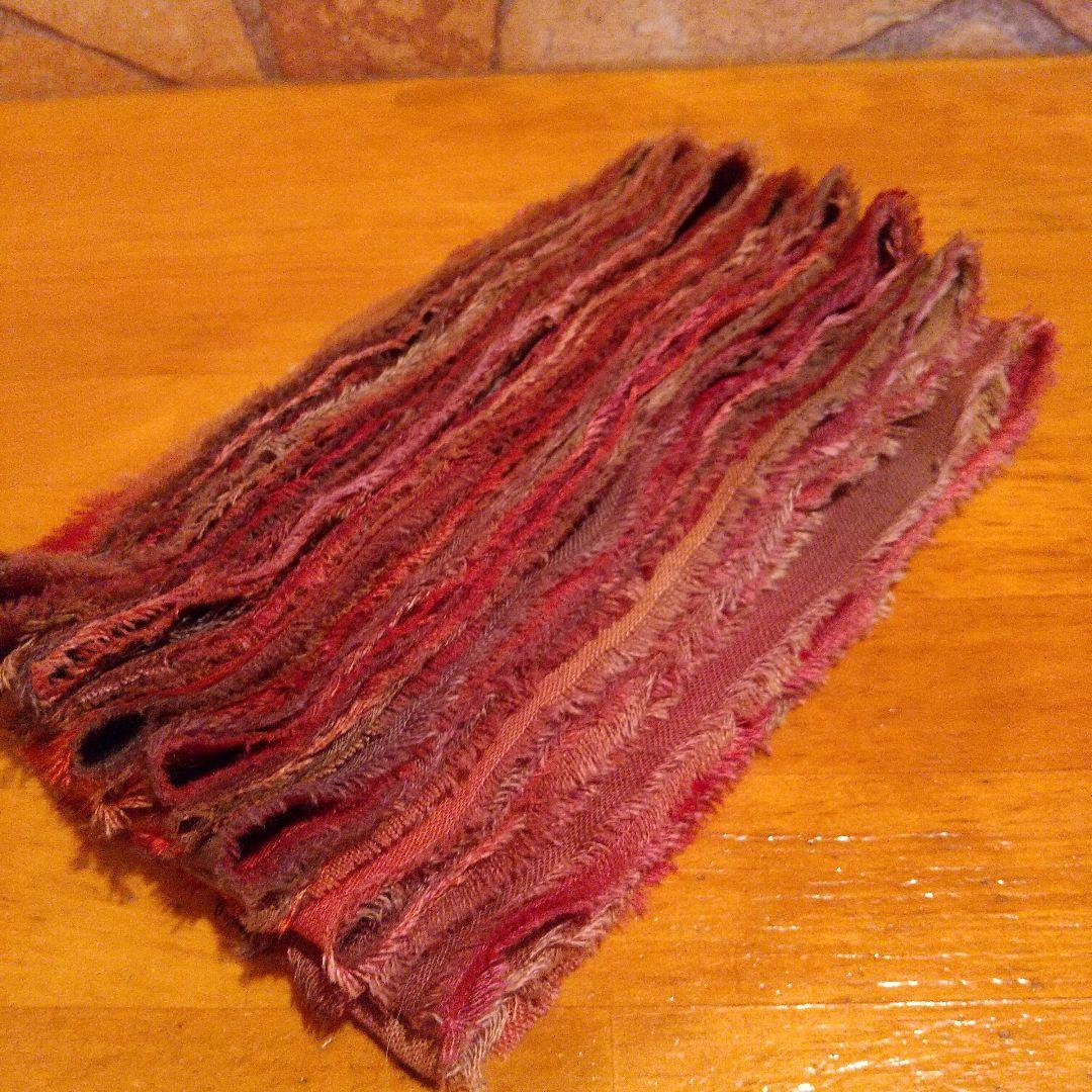 ①pagu_pagu_8。ジャンクジャーナル素材フリンジ加工裂き布リボン