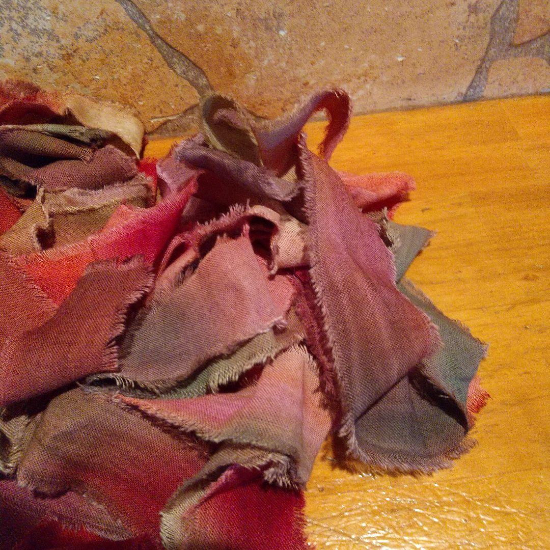 ①pagu_pagu_8。ジャンクジャーナル素材フリンジ加工裂き布リボン