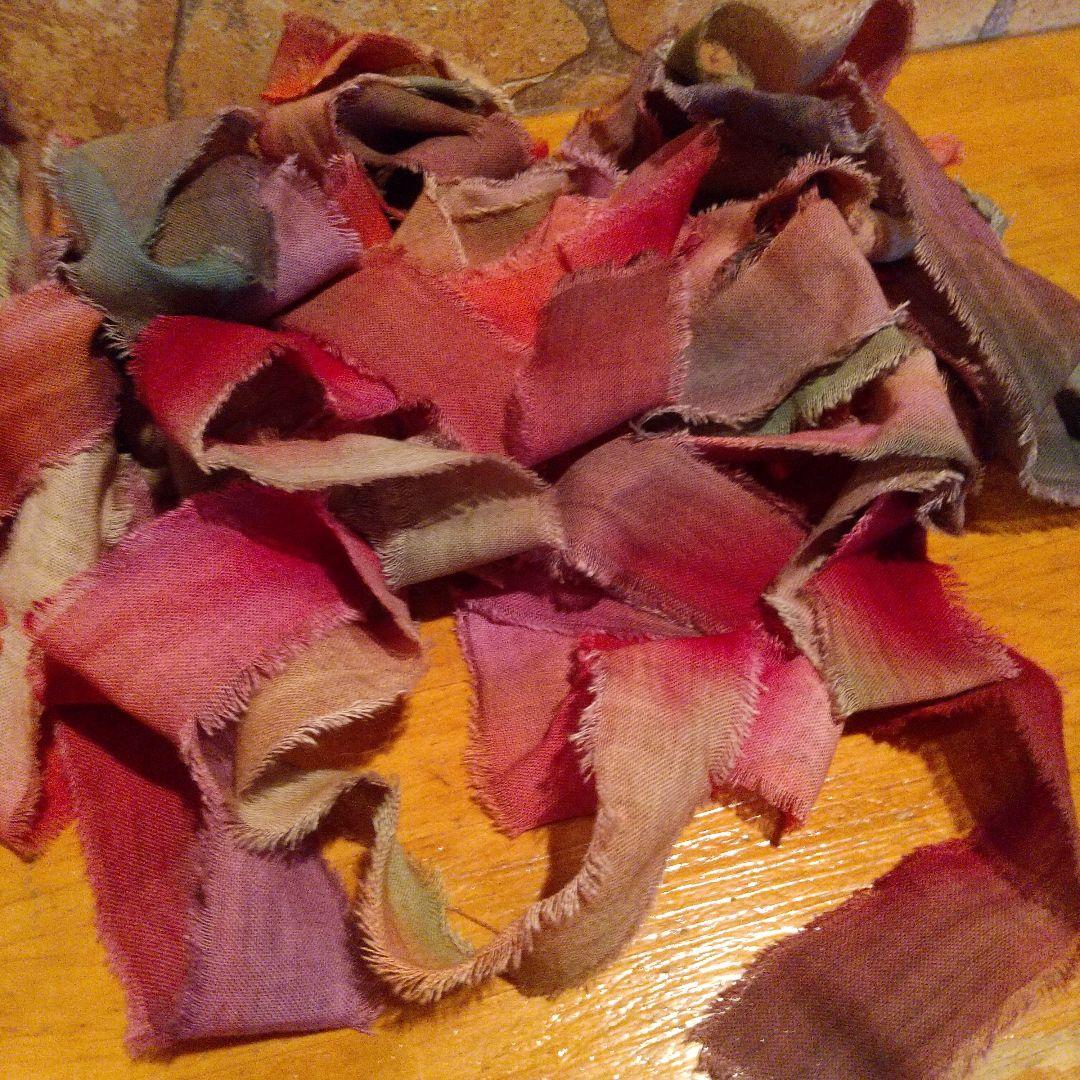 ①pagu_pagu_8。ジャンクジャーナル素材フリンジ加工裂き布リボン