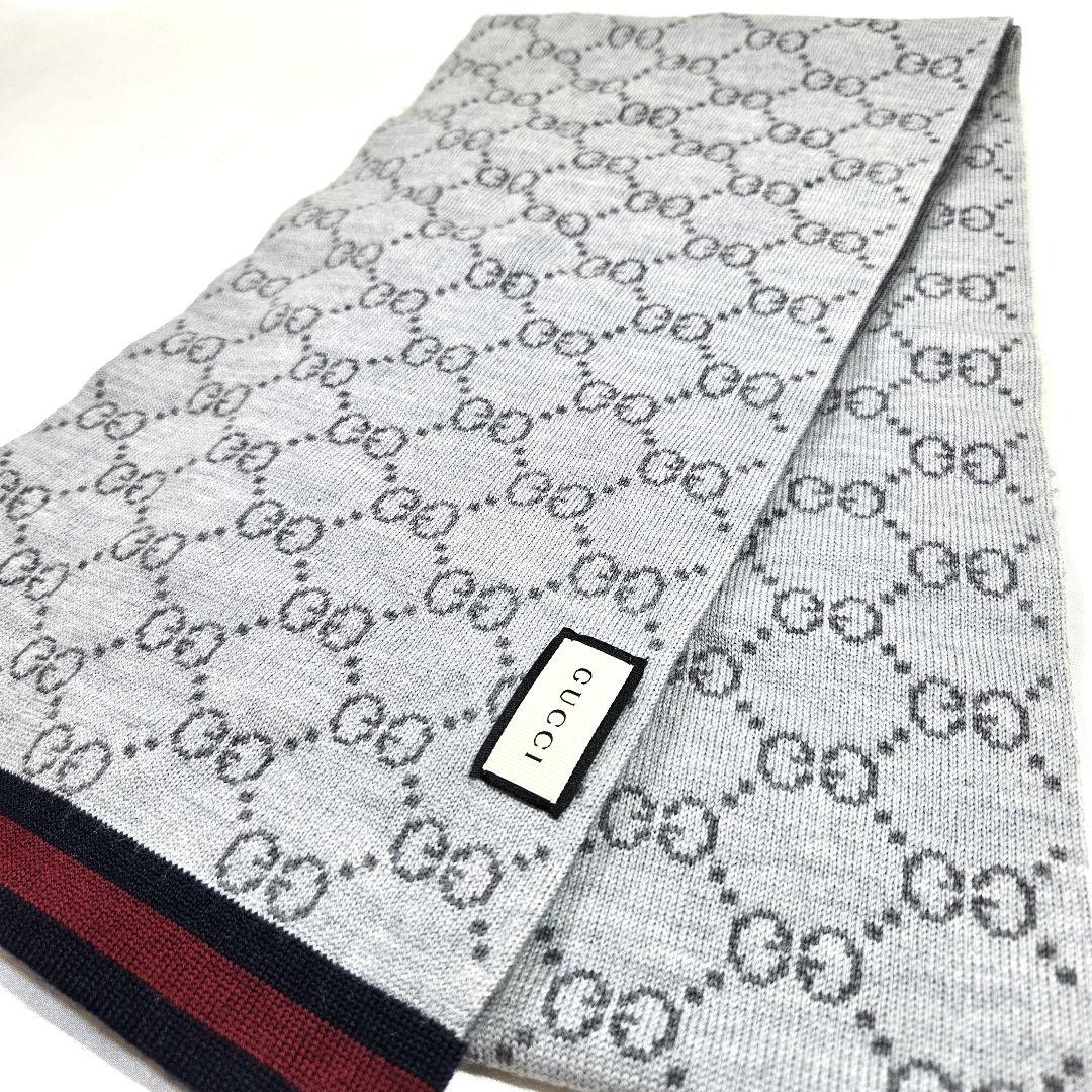 GUCC I グッチ GG パターン ウィンター スカーフ マフラー