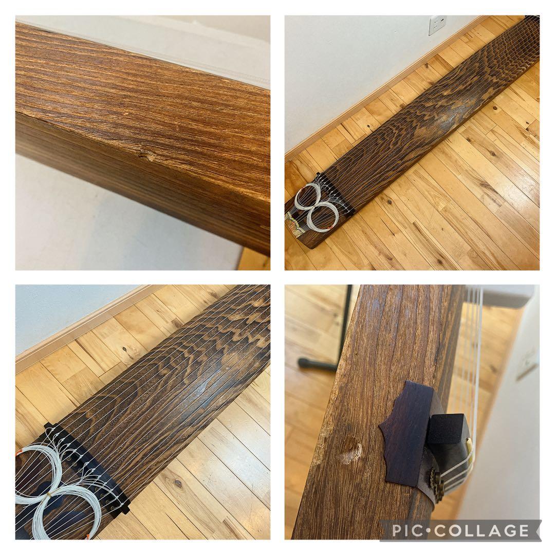 高級! お琴 綾杉彫り 蒔絵 13弦 約182cm 和楽器 弦楽器 木目　柏葉