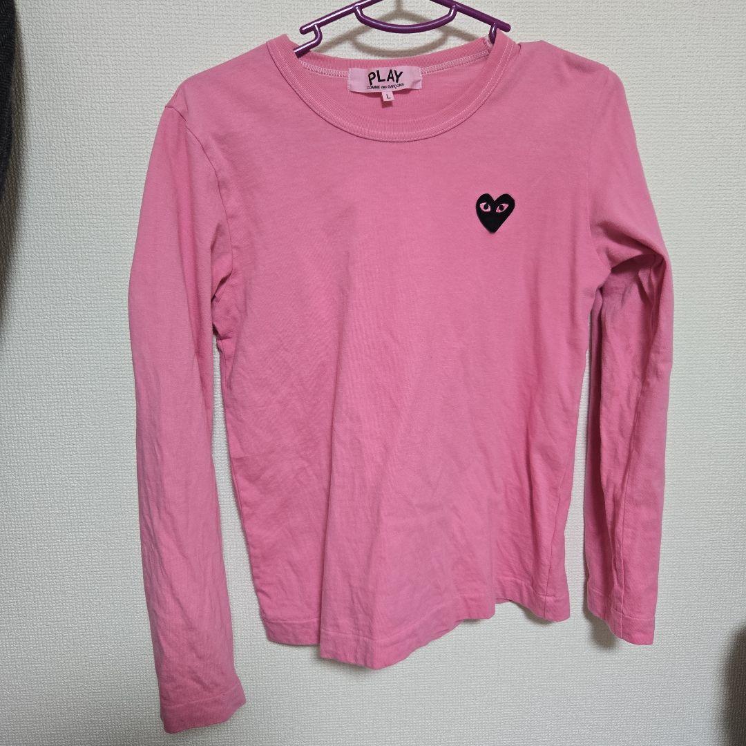 PLAY COMME des GARÇONS ピンク長袖Tシャツ L