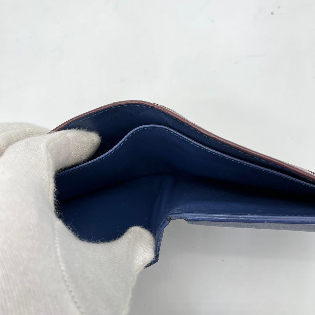 ボッテガヴェネタ 二つ折り財布 マキシイントレチャート バイカラー RFID