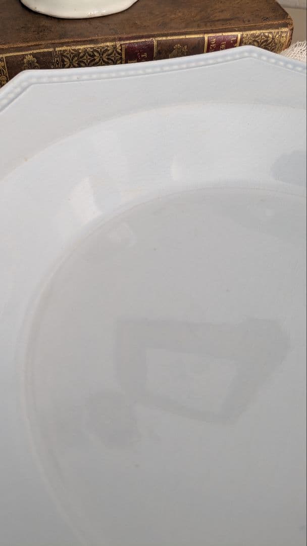 フランス モントロー オクトゴナル 深皿 ペールブルー