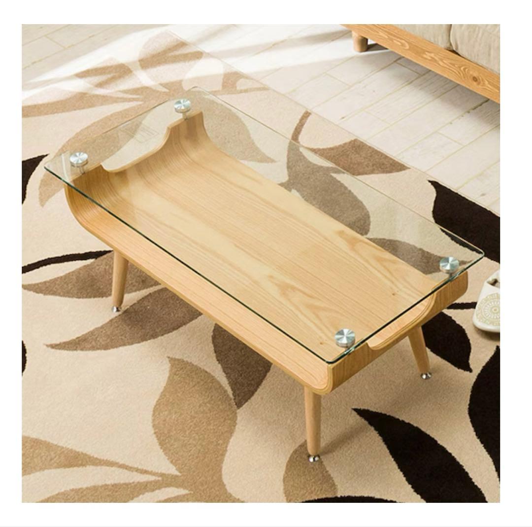 ニトリ　モダンガラス天板センターテーブル