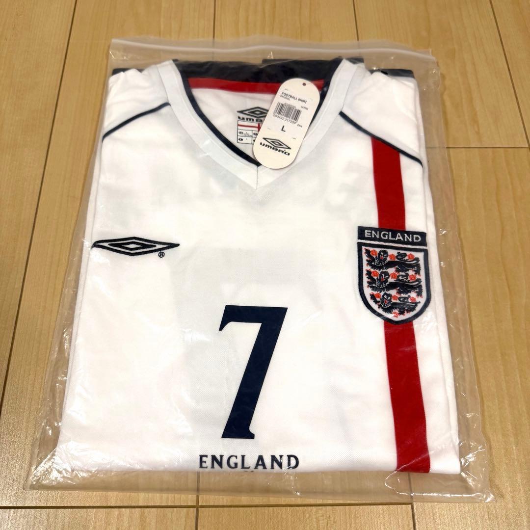 ト*ロ様 【新品未使用】ベッカムユニフォーム7番02 VS BRAZIL Lサイ