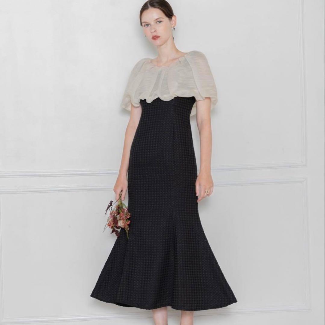 LEJA 2WAYオフショルダー パフスリーブ バリエ マーメイドワンピース