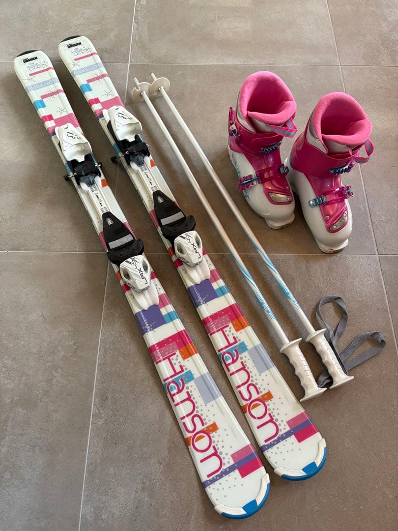 Hanson 子供用スキーセット 板120cm 靴21〜22cm