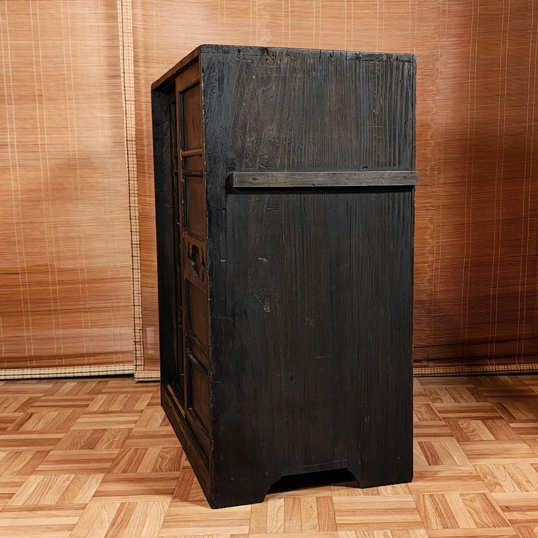 水屋　食器棚　引戸棚　昭和レトロ　木箱　古家具
