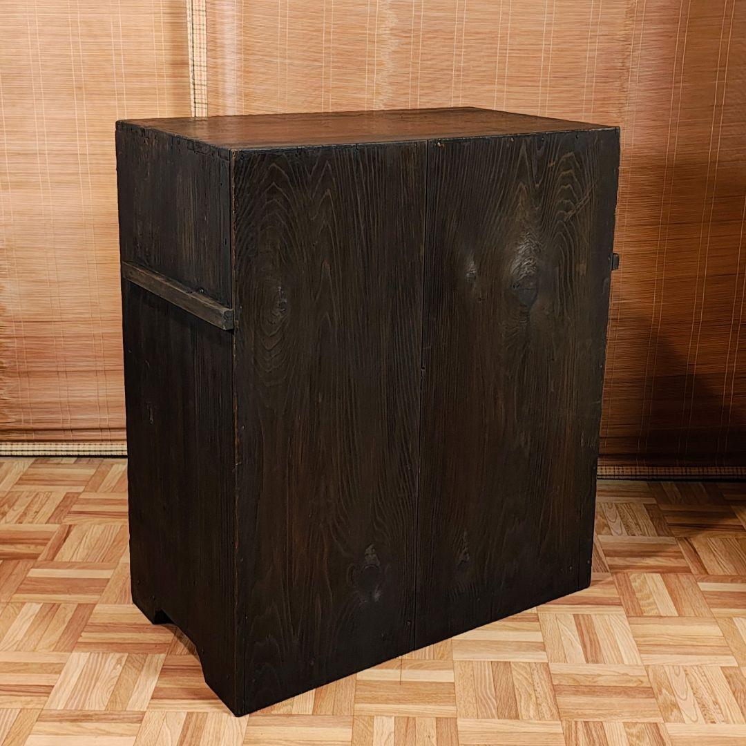 水屋　食器棚　引戸棚　昭和レトロ　木箱　古家具