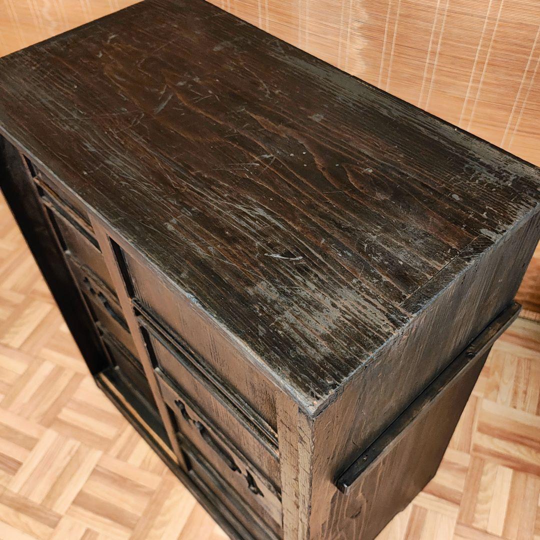 水屋　食器棚　引戸棚　昭和レトロ　木箱　古家具