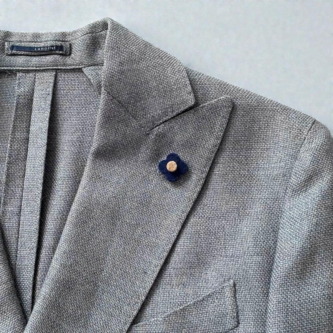 極美品 LARDINI テーラードジャケット ダブルブレスト イタリア製 46