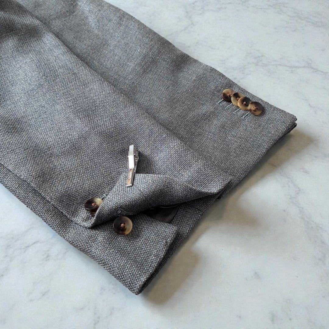 極美品 LARDINI テーラードジャケット ダブルブレスト イタリア製 46