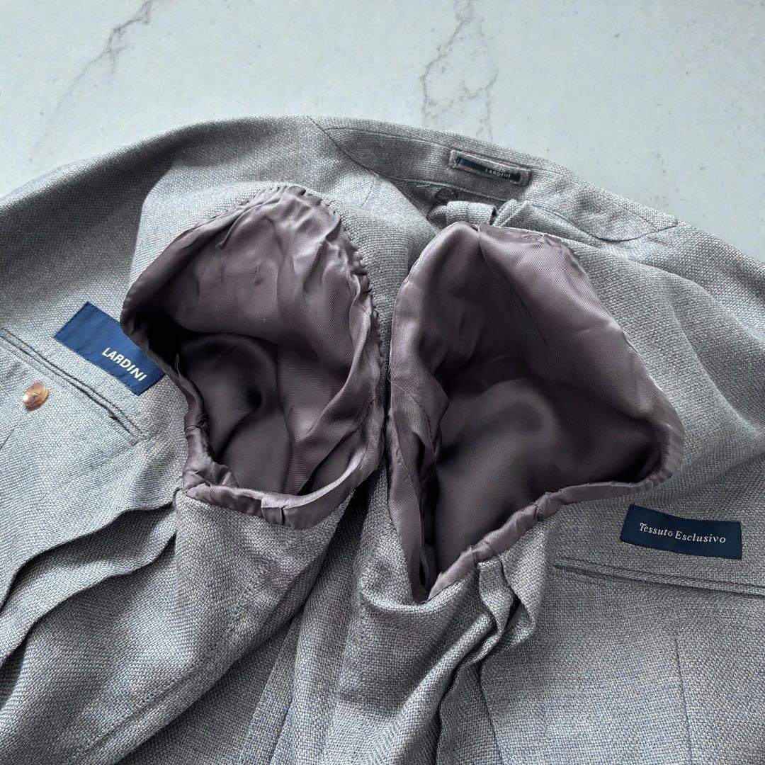 極美品 LARDINI テーラードジャケット ダブルブレスト イタリア製 46