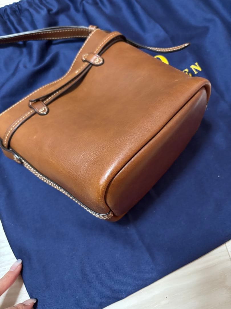 POLO ブラウン レザー ショルダーバッグ