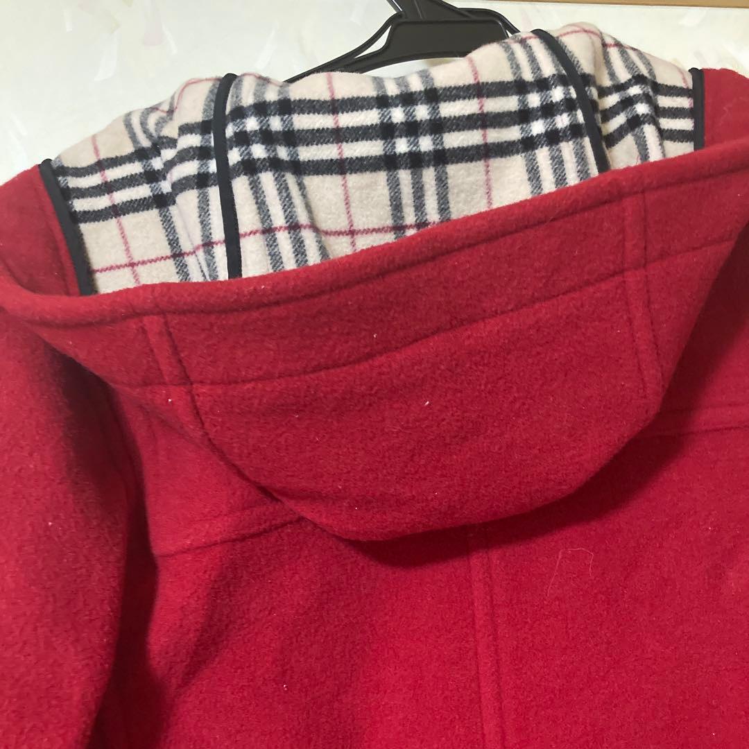 土日限定価格⭐︎BURBERRY 赤 ダッフルコート ウール　150サイズ