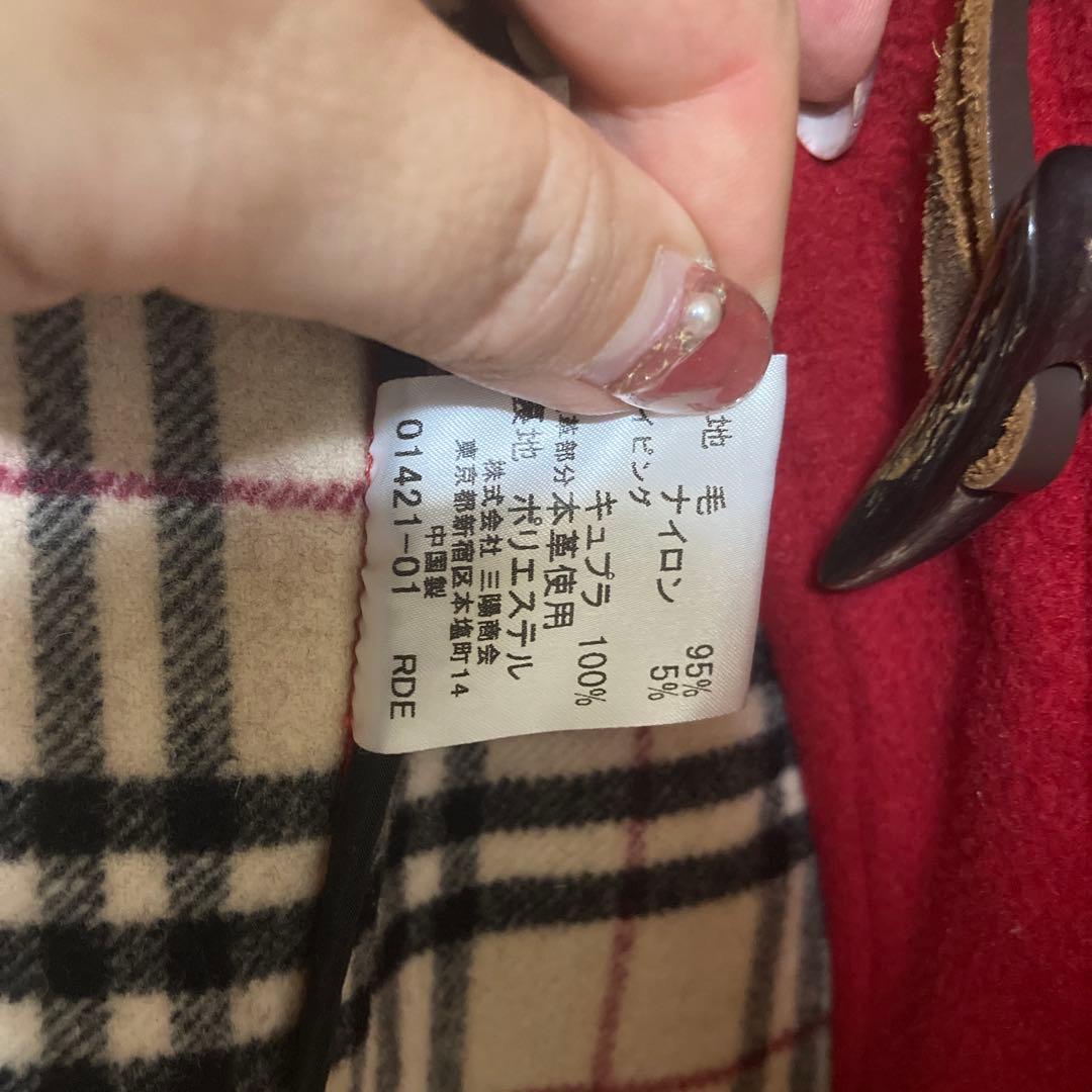 土日限定価格⭐︎BURBERRY 赤 ダッフルコート ウール　150サイズ