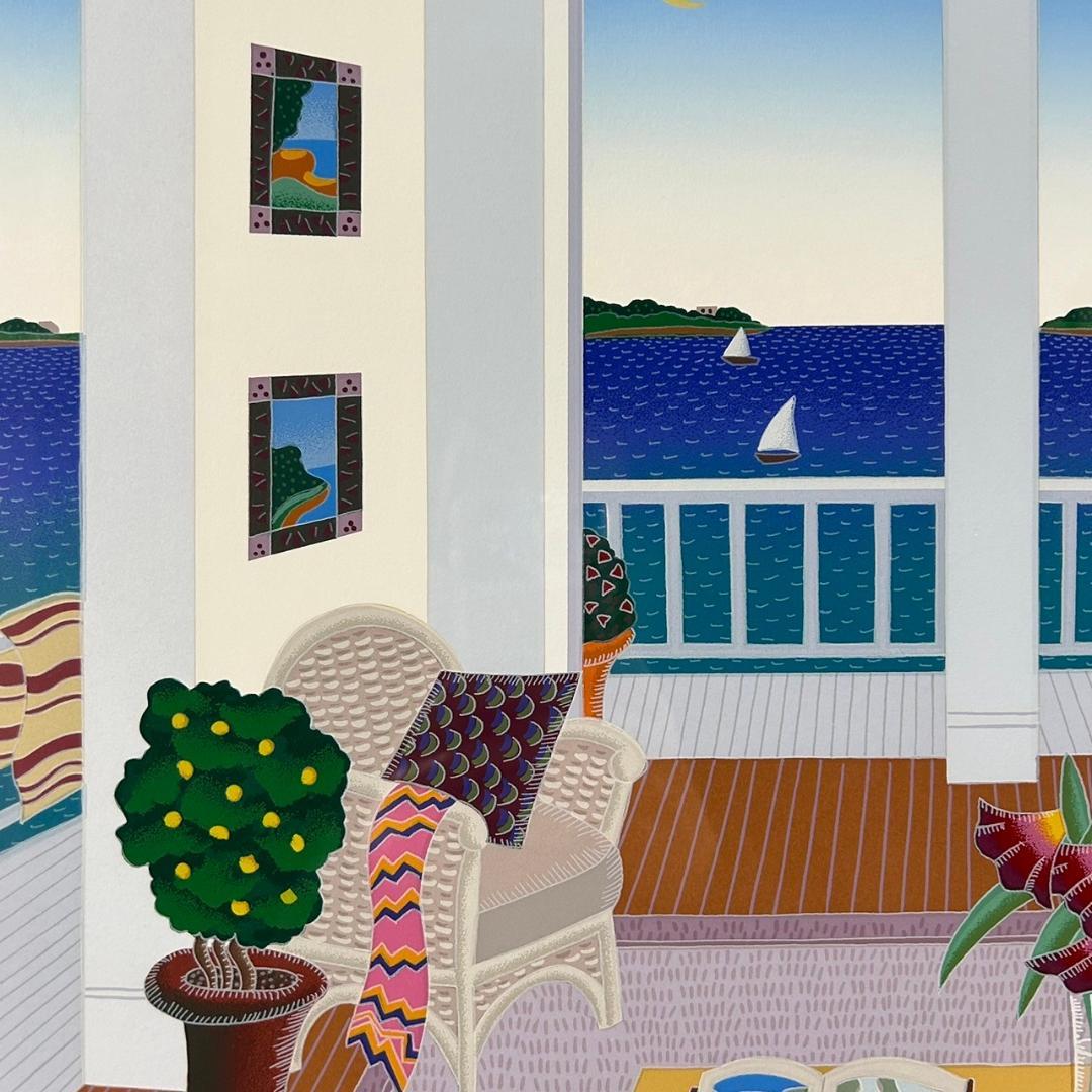 美品 トーマス・マックナイト「マダケット」シルクスクリーン 直筆サイン入 額縁