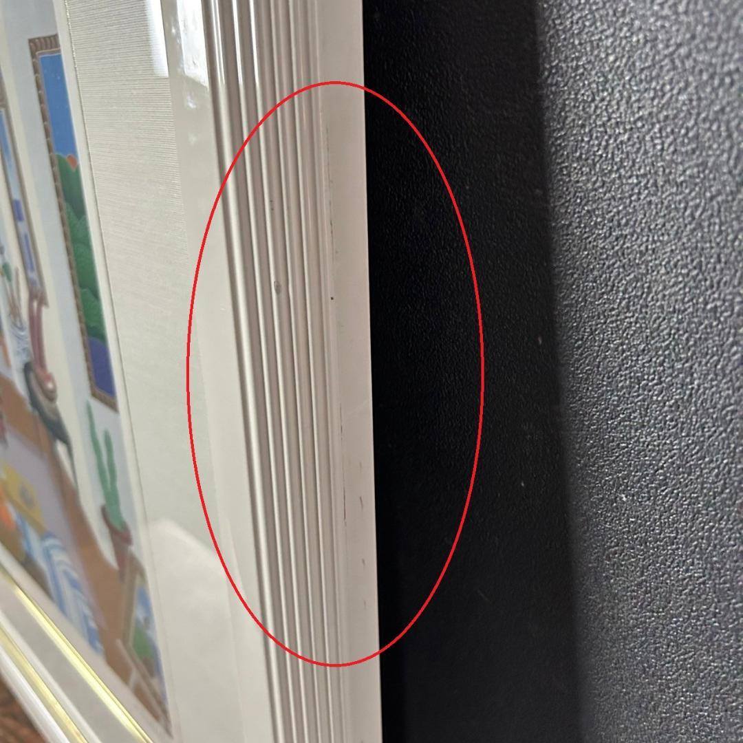 美品 トーマス・マックナイト「マダケット」シルクスクリーン 直筆サイン入 額縁