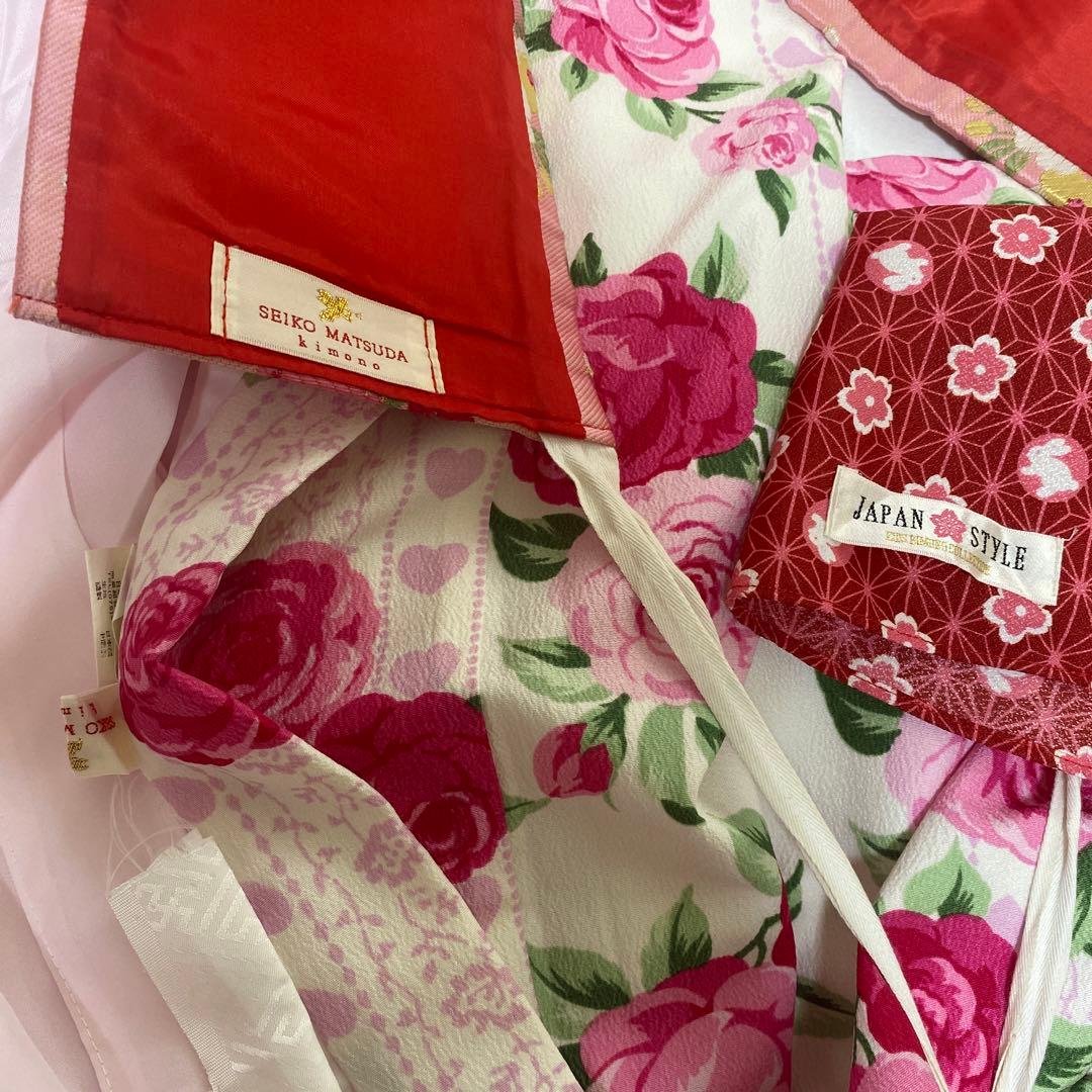 七五三用 花柄着物 ピンク