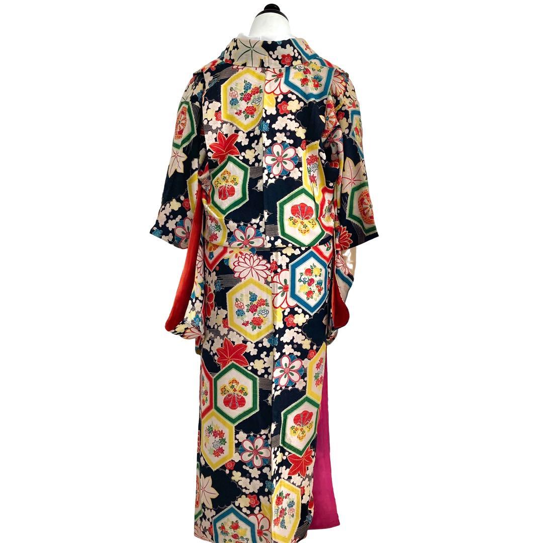 ★みのすけ★ジュニア 子供着物 大正ロマン アンティーク着物 NO330