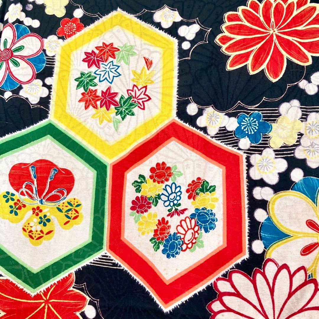 ★みのすけ★ジュニア 子供着物 大正ロマン アンティーク着物 NO330