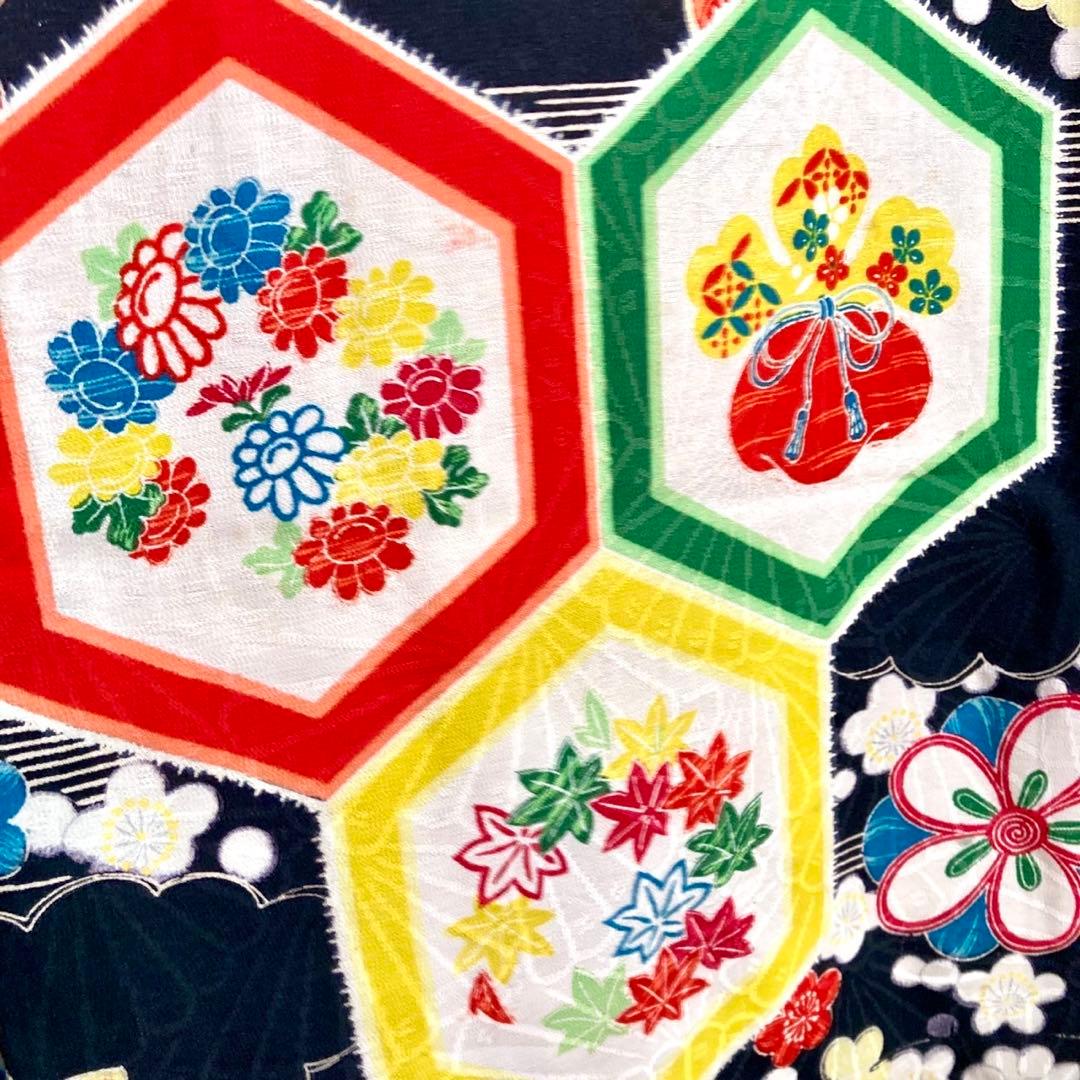 ★みのすけ★ジュニア 子供着物 大正ロマン アンティーク着物 NO330