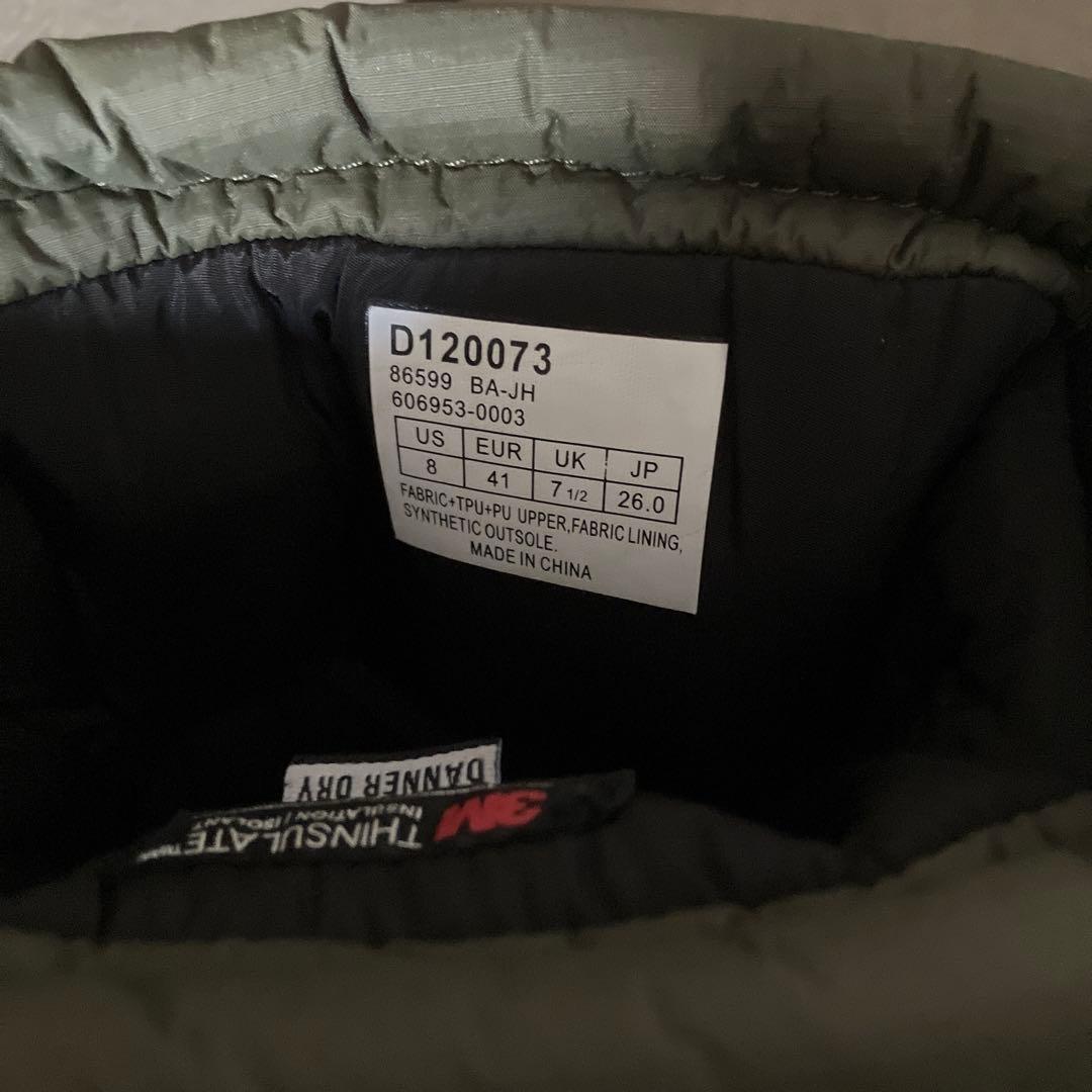 美品　Danner フレッド スノーブーツ D120073カーキ 26cm