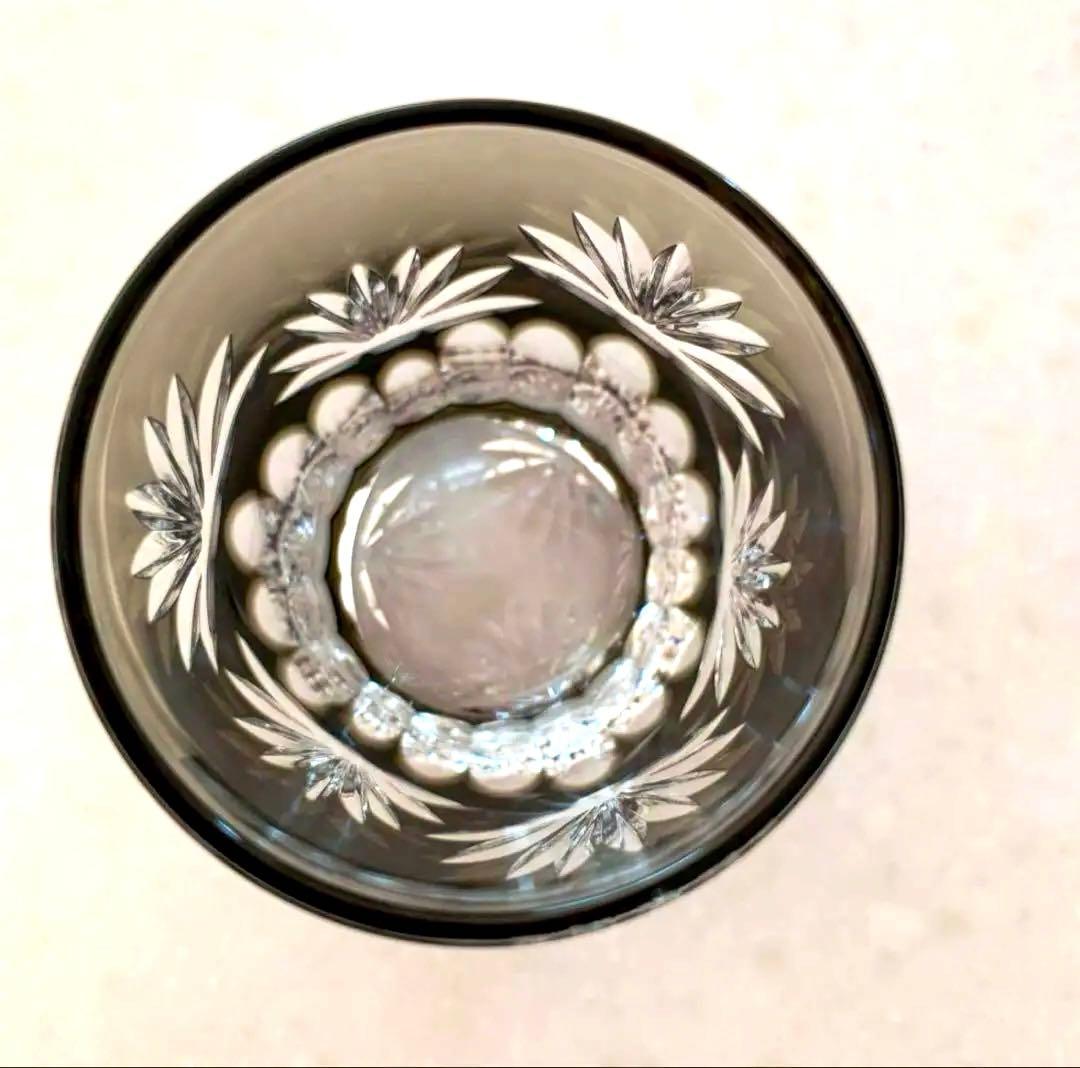 新品未使用KAGAMI カガミクリスタル　江戸切子　冷酒杯2個　睡蓮　ペア