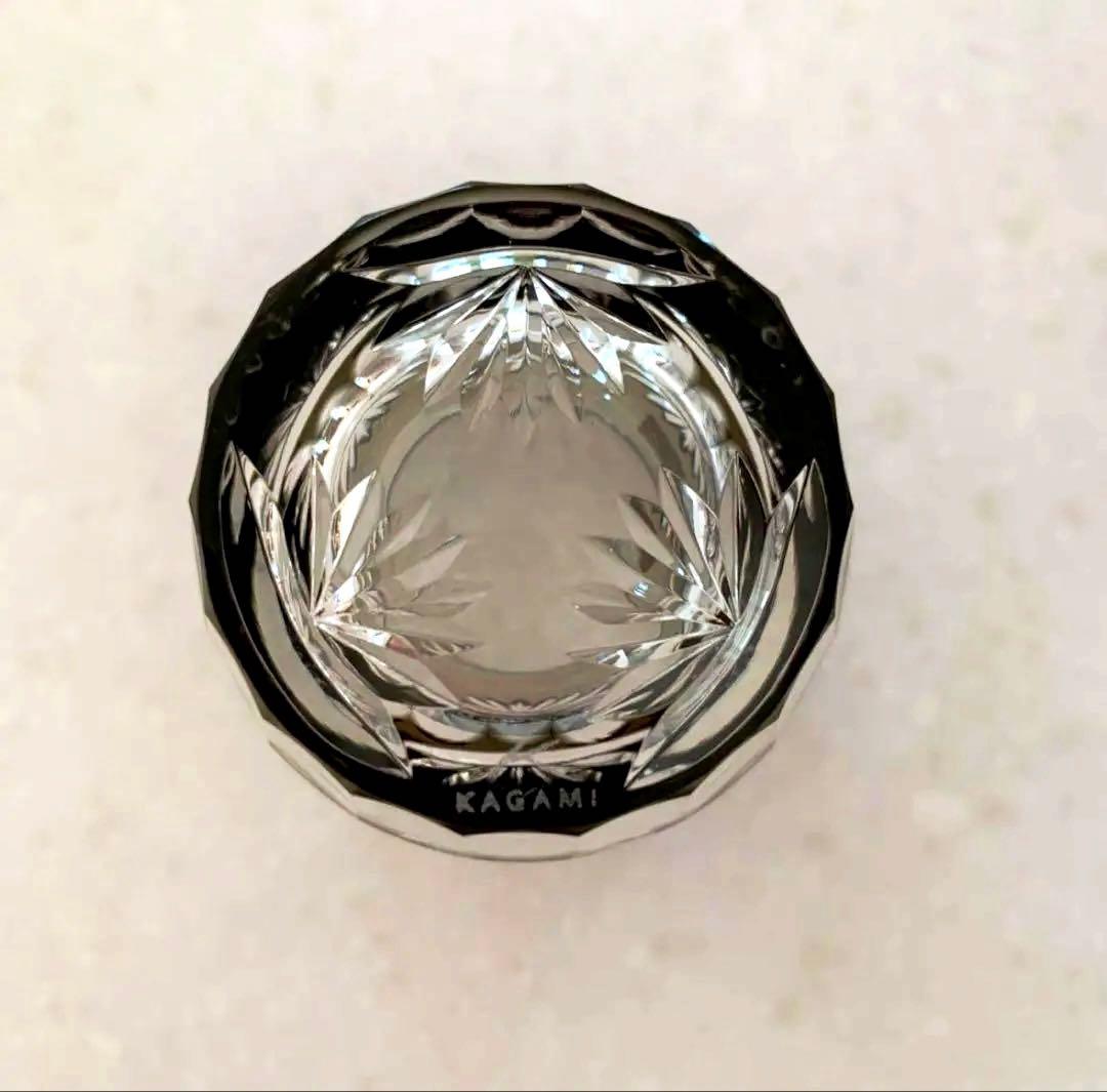 新品未使用KAGAMI カガミクリスタル　江戸切子　冷酒杯2個　睡蓮　ペア