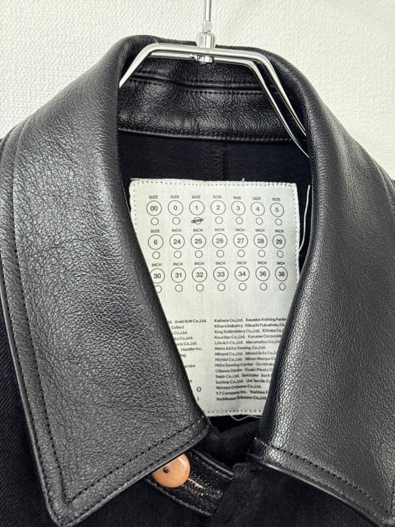 KURO デニム×レザー ハーフコート M 新品同様
