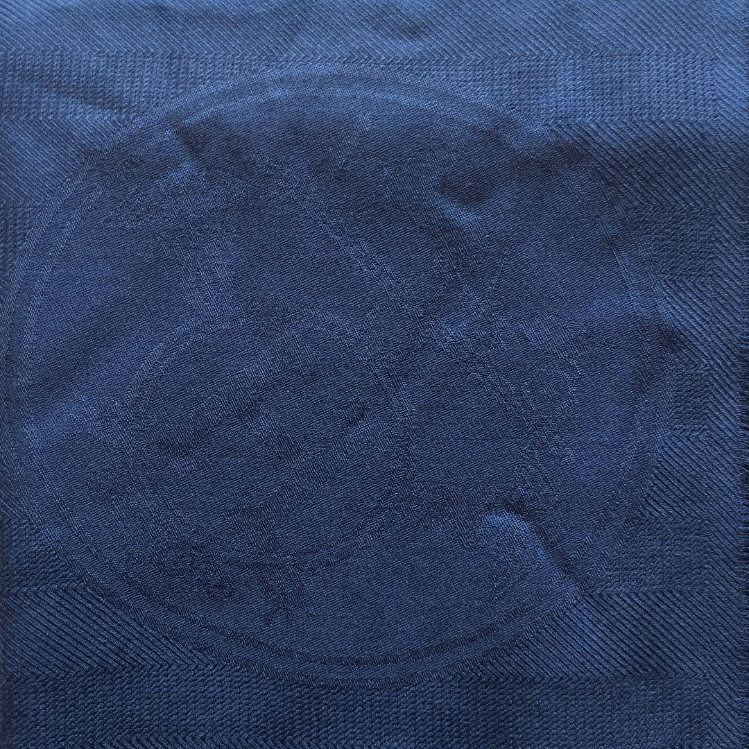 美品　HERMES エルメス ニューリブリス ストール　ブルー・ドゥ・シーヌ