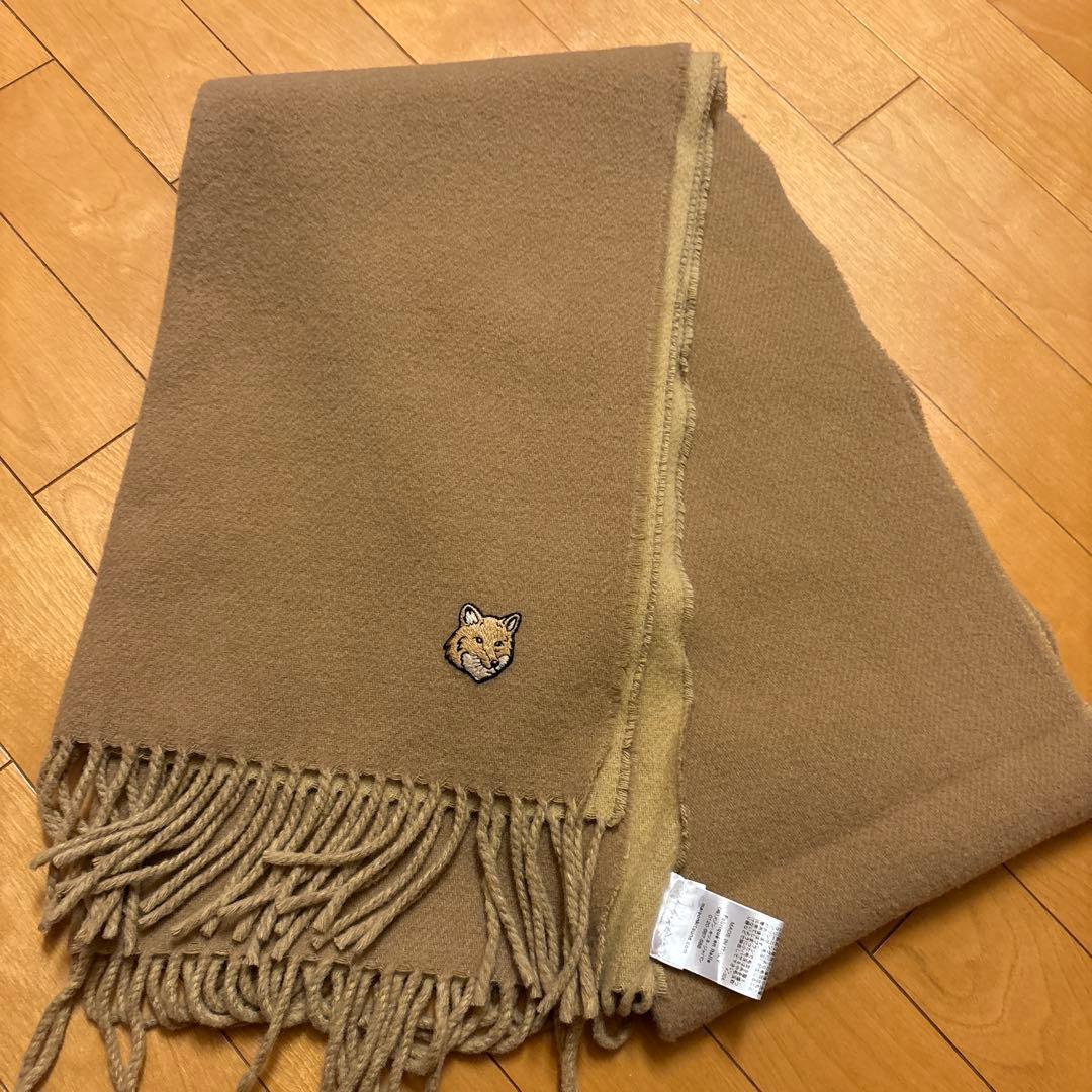 小物 BOLD FOX HEAD DOUBLE FACE SCARF